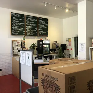 Counter with menu