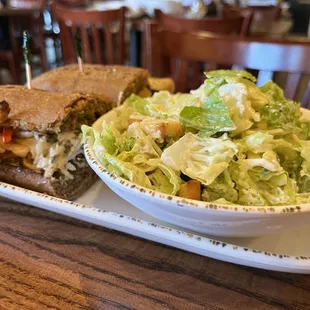 Pesto Chicken Sandwich + Caesar Salad