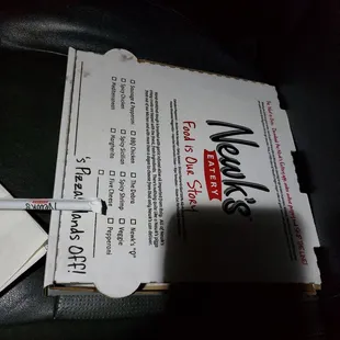 To go pizza n 32 oz. drink special 6.99 +tax. (Coupon) their food always made when ordered no heat lamps...