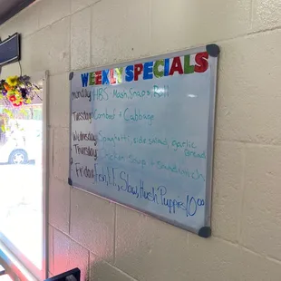 Weekly Specials!!