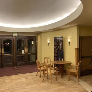 the entrance to the auditorium