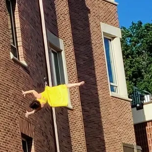 About as close to a real live Spiderman as you can get