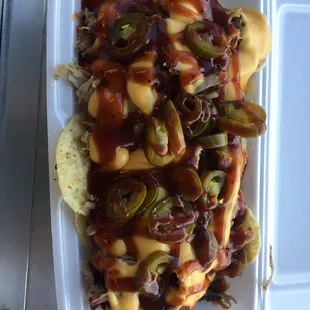 Pulled pork nachos yummy