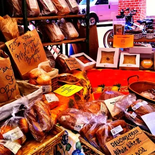 a variety of breads and pastries
