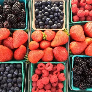 I bought a trio of the strawberries. Very delicious and ripe.