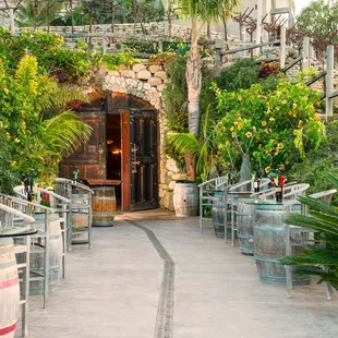 Inside and outside dining offered for up to 150 people.