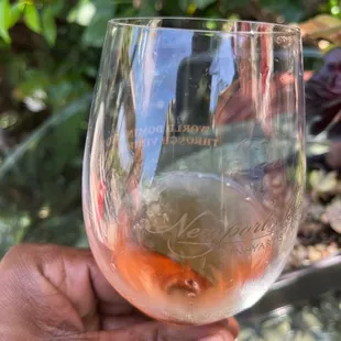 a hand holding a wine glass