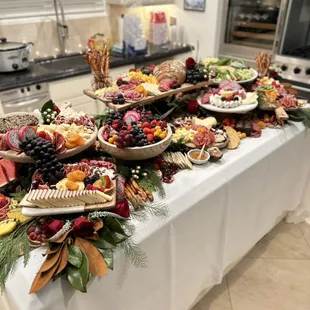 a table of food
