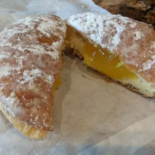 Lemon filled donut
