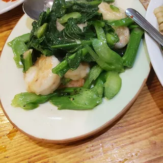 Shrimp with Chinese Broccoli Lunch