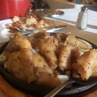 Fillet Fish On Hot Sizzling Plate
