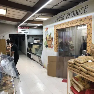 The produce and butcher shop, to the left is the bakery.