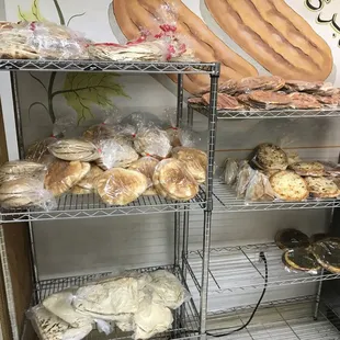 Lots of bread.  There is much more, about three times what you see in this picture