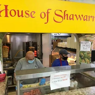 House of Shawarma in the back of the store