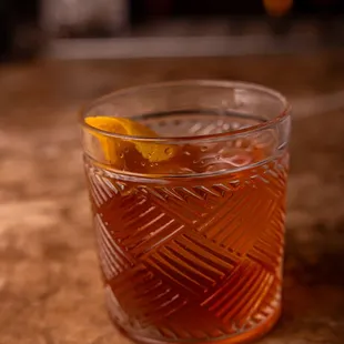 OLD FASHIONED: Woodford Reserve, Demerara, Angostura Bitters &amp; Orange Bitters