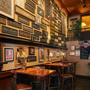 Interior of Newsroom Pub with signatures on the wall