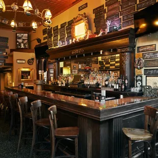 Bar seating at Newsroom Pub
