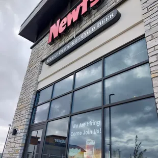 the front of the restaurant