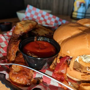 Fried Onion Blue Burger