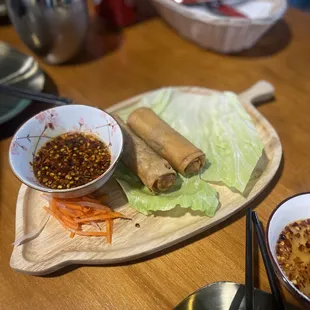 Cha Gio (egg rolls) 
 It was so delicious that we ate 2 before we took the picture.