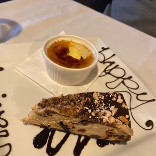 Creme brûlée and Reeses Peanut butter Cheesecake