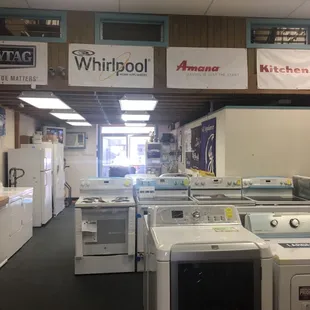 The showroom of appliances.
