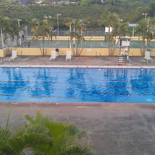 Swimming pool and basketball courts. 7/5/14.