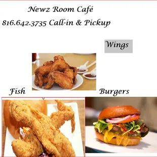 chicken wings and fried chicken