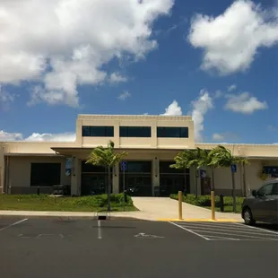 the front of the building