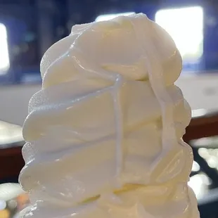 a cone of ice cream