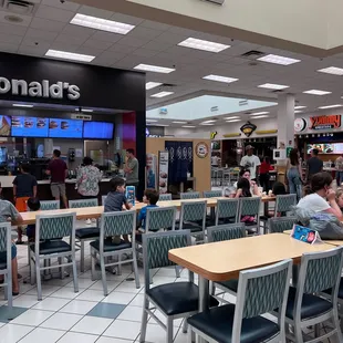 people eating at tables