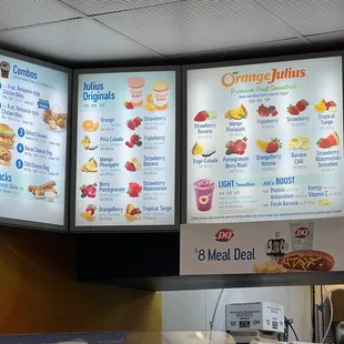 menus and prices