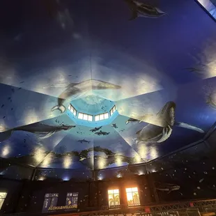 Whale mural at the NEX Food Court
