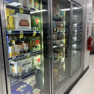 a display of beer