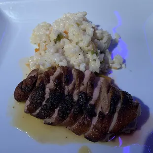 Duck with risotto
