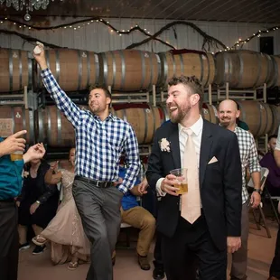 Wedding Reception in Next Chapter Winery's Barrel Room.