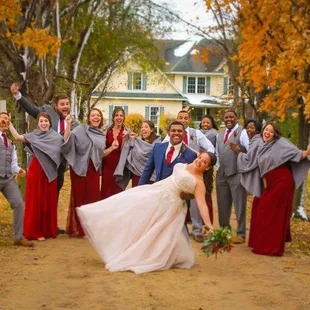 Bridal Party in the Driveway
