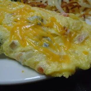 Mexican omelette, close-up.