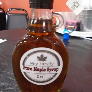 Local maple syrup.