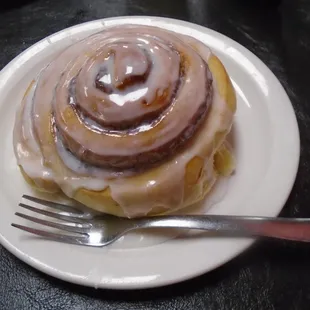 Giant cinnamon roll - yum!