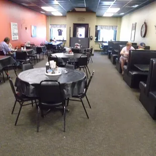 View looking towards the front door from the back.