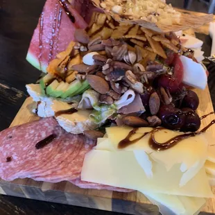 Charcuterie board from another angle..yummm!!!