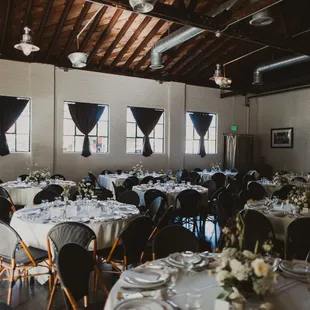 Round tables are perfect for our Family Style dining