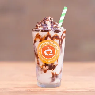 a chocolate milkshake