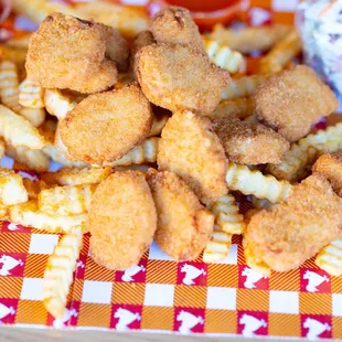 a plate of fried food