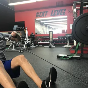 Next Level Client working out in a personal training session