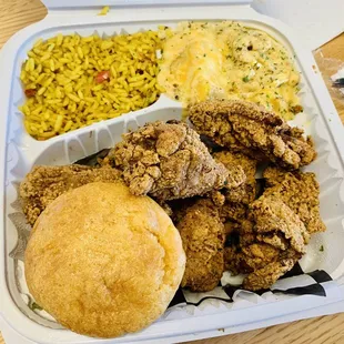 Next Phaze Wings, Rice Pilaf, Mac N Cheese