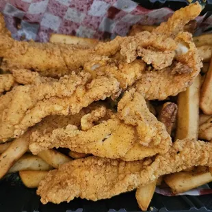 3'13'2024 Catfish Fritters and Fries for lunch. Soooo yum!!