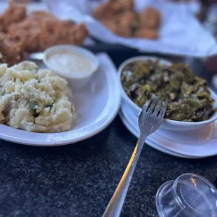 Southern fried chicken meal