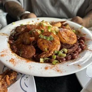 Red beans and rice with shrimp